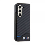 BMW Samsung Galaxy Z Fold 5 Skal Carbon Effect Metal Logo Svart