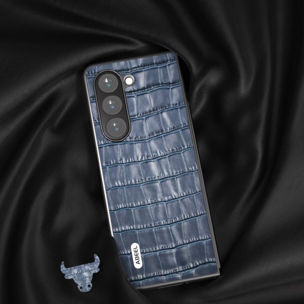 ABEEL Samsung Galaxy Z Fold 5 Skal Krokodiltextur Blå