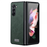 Sulada Samsung Galaxy Z Fold 5 Skal Lädertextur Grön