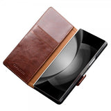 Qialino Samsung Galaxy Z Fold 6 Fodral Äkta Läder Brun
