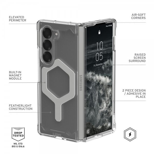 Urban Armor Gear (UAG) Samsung Galaxy Z Fold 6 Skal Plyo Pro MagSafe Ice/Silver
