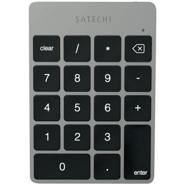 Satechi Slim Wireless Keypad Uppladdningsbar Bluetooth Knappsats Space Gray