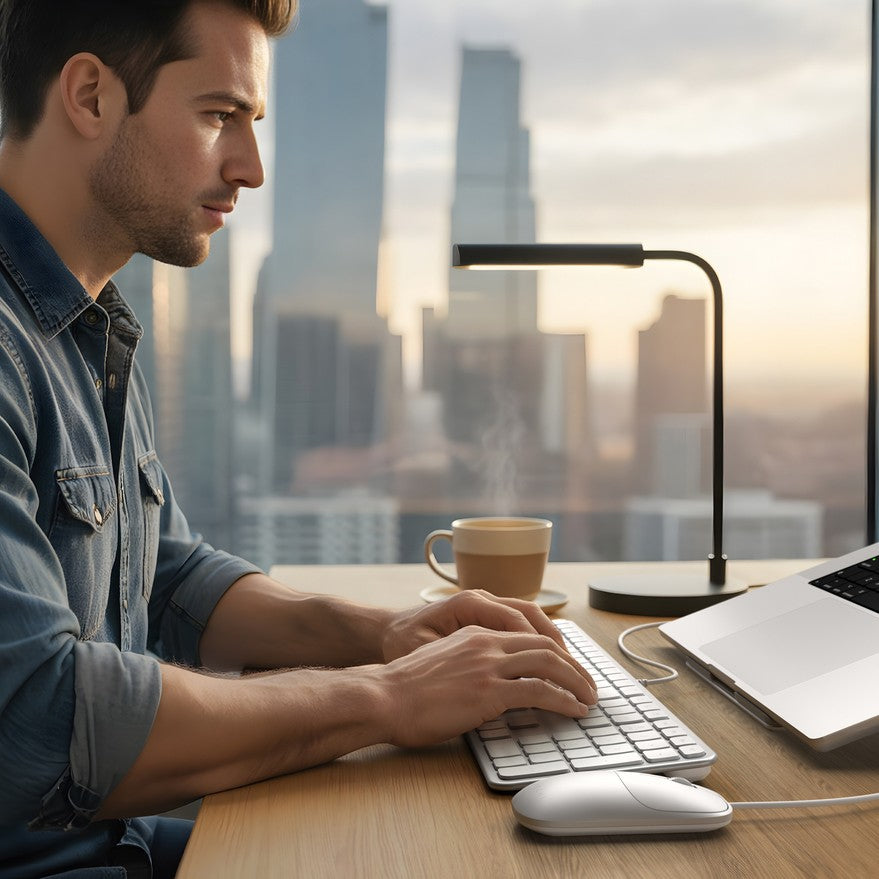 Satechi Trådat Tangentbord Slim LX3 USB-C/USB-A Silver