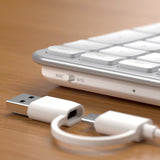 Satechi Trådat Tangentbord Slim LX3 USB-C/USB-A Silver