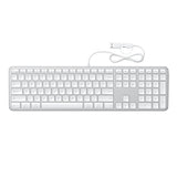 Satechi Trådat Tangentbord Slim LX3 USB-C/USB-A Silver