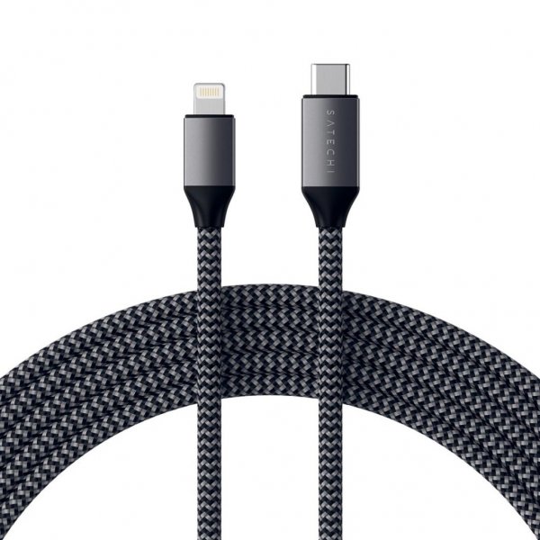 Satechi USB-C till Lightning-kabel 1.8 meter Grå