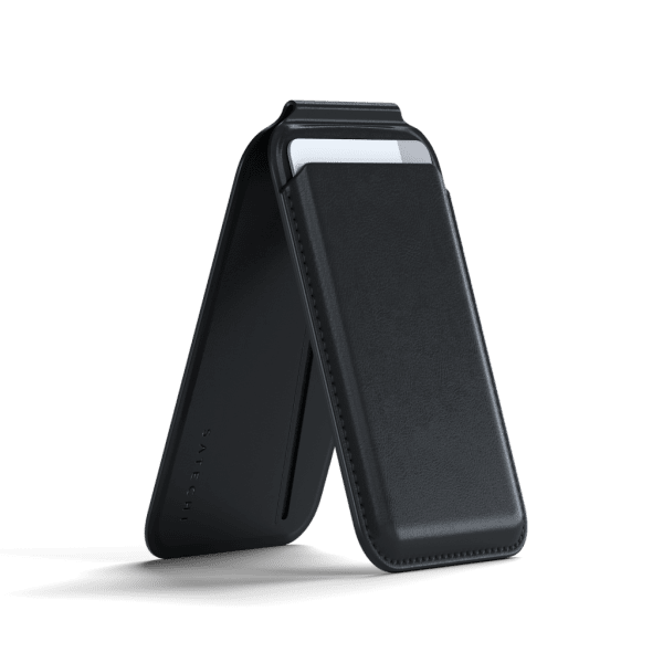 Satechi Korthållare Vegan-Leather Magnetic Wallet Stand Svart