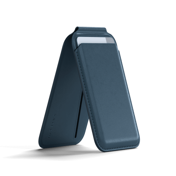 Satechi Korthållare Vegan-Leather Magnetic Wallet Stand Mörkblå