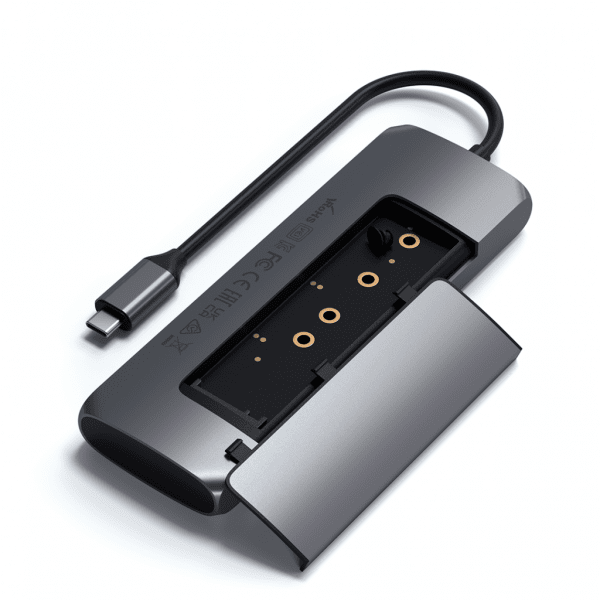 Satechi USB-C HYBRID med inbyggd möjlighet till SSD-lagring Svart