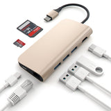 Satechi USB-C Multi-Port Adapter 4K Gigabit Ethernet Guld