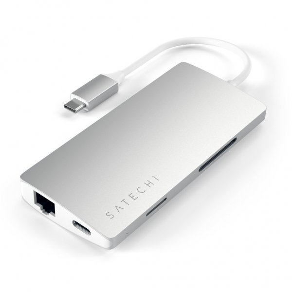 Satechi USB-C Multi-Port Adapter 4K Gigabit Ethernet V2 Silver