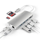 Satechi USB-C Multi-Port Adapter 4K Gigabit Ethernet V2 Silver