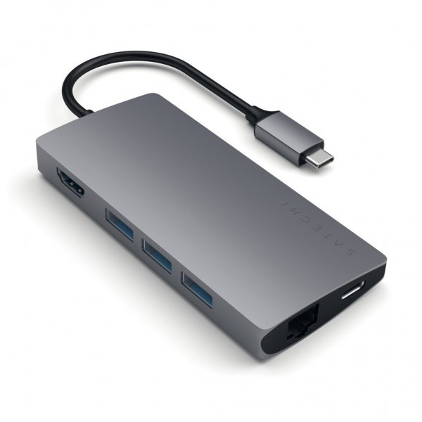 Satechi USB-C Multi-Port Adapter 4K Gigabit Ethernet V2 Space Gray