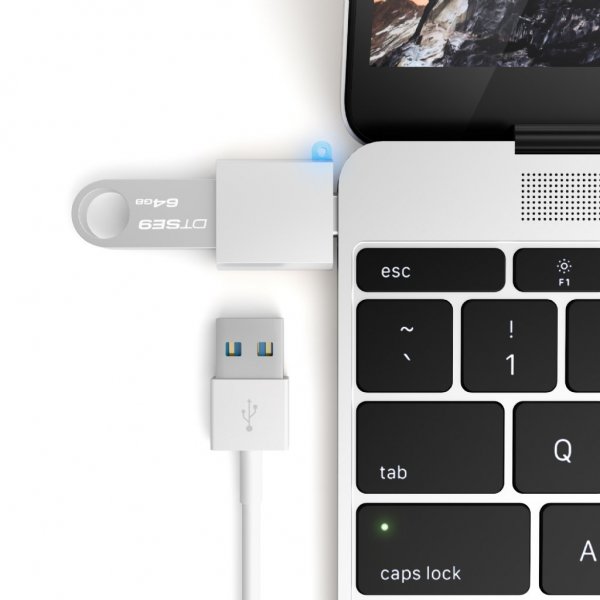 Satechi USB-C till USB-A 3.0 Adapter Silver