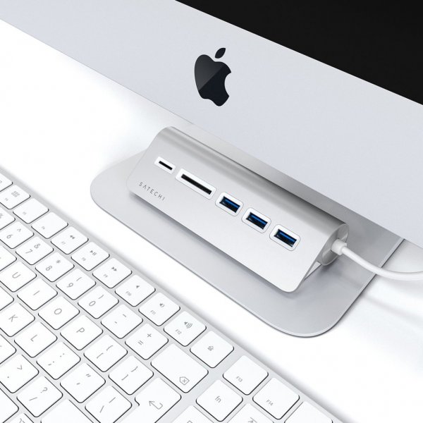 Satechi USB-C Combo Hub for Desktop Blå