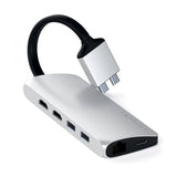 Satechi USB-C Multimedia Adapter Dual 4K HDMI Gigabit Ethernet Silver
