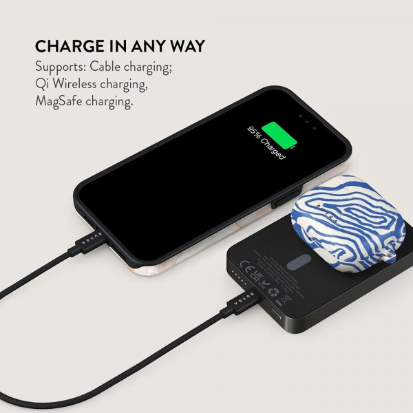 Burga Powerbank MagSafe 5000 mAh Seven Seas Metallgrå