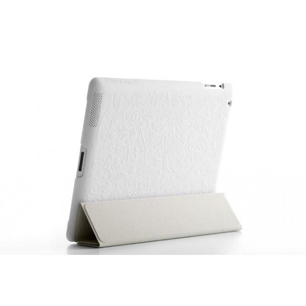 Bluelounge iPad 9.7 (gen 2/3/4) Skal Blom mönstrat Vit