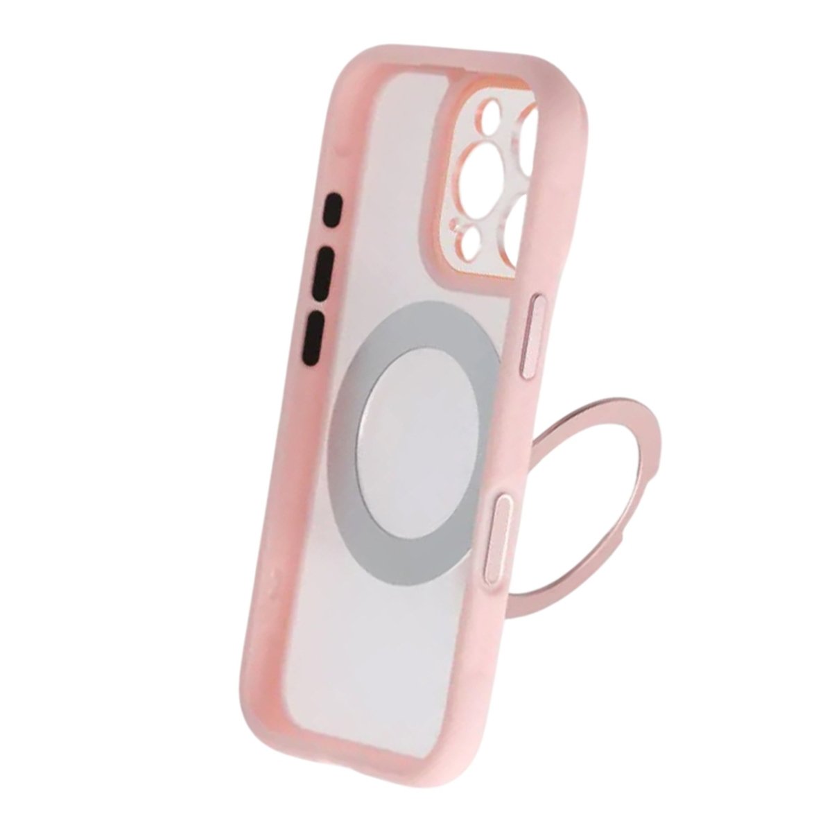 iPhone 16 Pro Max Skal Roterbart Stativ MagSafe Rosa
