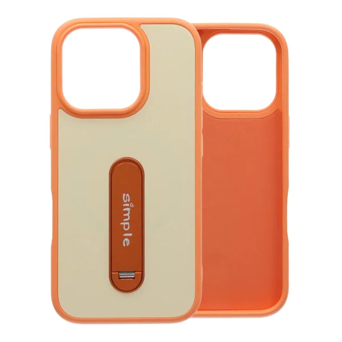 iPhone 16 Pro Skal Utfällbart Stativ Orange