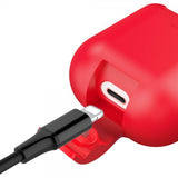 Baseus AirPods 1/2 Skal Silikon Röd