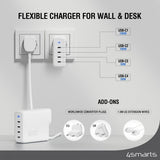 4smarts Skrivbordsladdare GaN Flex Pro 200W 4 USB-C