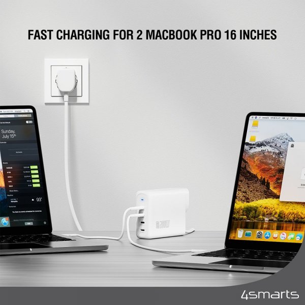 4smarts Skrivbordsladdare GaN Flex Pro 200W 4 USB-C
