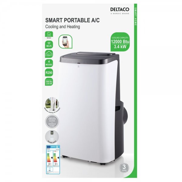 Deltaco Smart Home Smart Portabel AC med Kyla och Värme