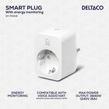 Deltaco Smart Home Smart stickkontakt med energiövervakning
