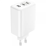 Xqisit Snabbladdare 2xUSB-C PD 3.0 GaN 67W Vit
