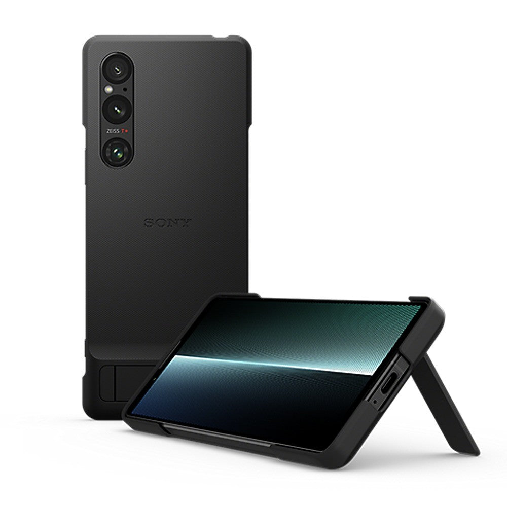 Sony Original Sony Xperia 1 V Skal Style Cover with Stand Svart