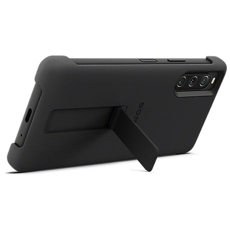 Sony Original Sony Xperia 10 V Skal Style Cover with Stand Svart