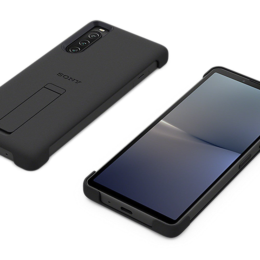 Sony Original Sony Xperia 10 V Skal Style Cover with Stand Svart