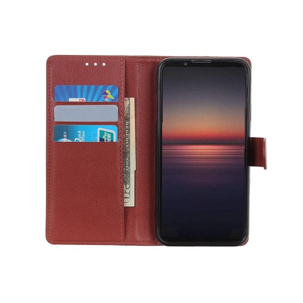 Sony Xperia 1 III Fodral med Stativ Brun
