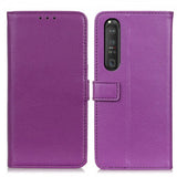 Sony Xperia 1 III Fodral Litchi Lila