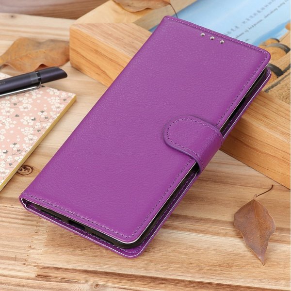 Sony Xperia 1 IV Fodral Litchi Lila