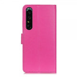 Sony Xperia 1 IV Fodral Litchi Magenta