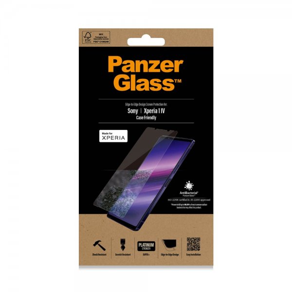PanzerGlass Sony Xperia 1 IV Skärmskydd Edge-to-Edge Case Friendly