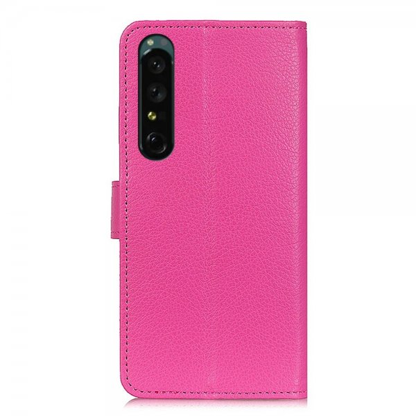 Sony Xperia 1 V Fodral Litchi Magenta