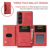Dg.Ming Sony Xperia 1 V Skal M2 Series Löstagbar Korthållare Röd