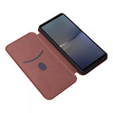 Sony Xperia 1 VI Fodral Kolfibertextur Brun