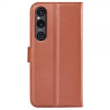 Sony Xperia 1 VI Fodral Litchi Brun