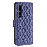 Sony Xperia 1 VI Fodral Rombmönster Blå