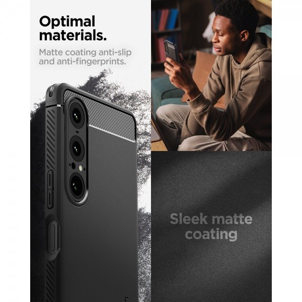 Spigen Sony Xperia 1 VII Skal Rugged Armor Matte Black