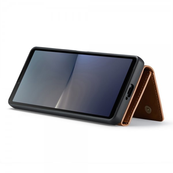 Dg.Ming Sony Xperia 10 V Skal M1 Series Löstagbar Korthållare Brun