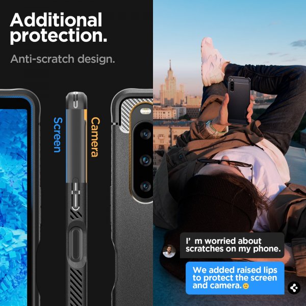 Spigen Sony Xperia 10 V Skal Rugged Armor Matte Black