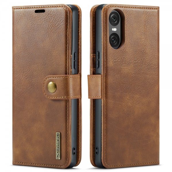 Dg.Ming Sony Xperia 10 VI Fodral med Löstagbart Skal Brun