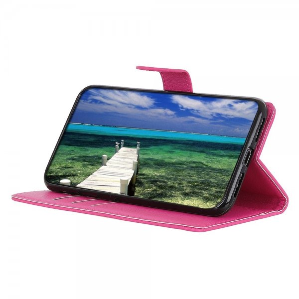 Sony Xperia 5 IV Fodral Litchi Magenta