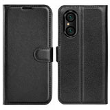 Sony Xperia 5 V Fodral Litchi Svart