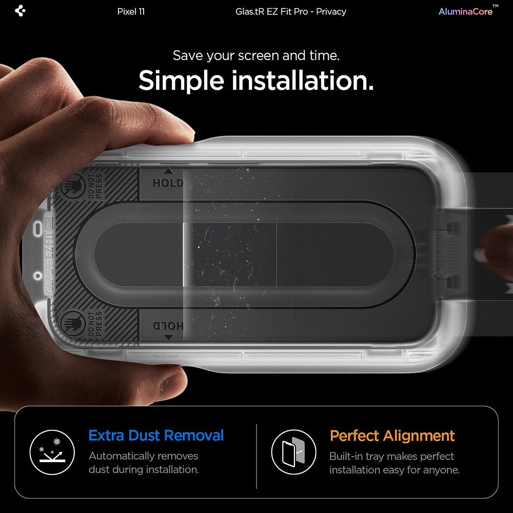 Spigen Google Pixel 10/Google Pixel 11 Skärmskydd GLAS.tR EZ Fit Pro Privacy 2-pack